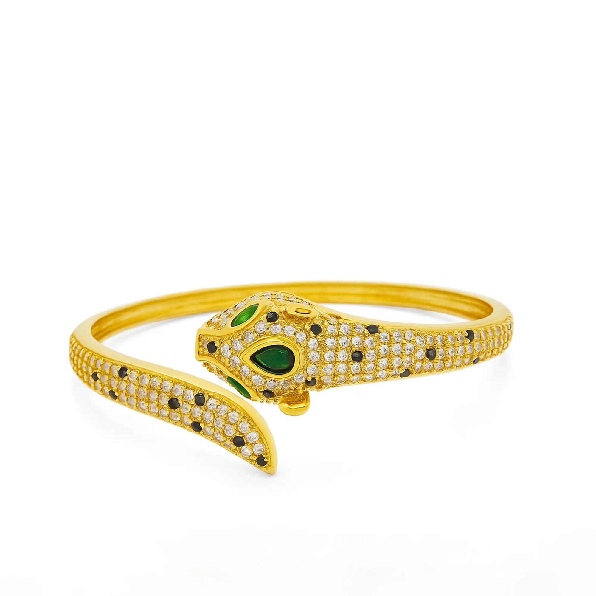Green Eye Snake Bracelet - Hover