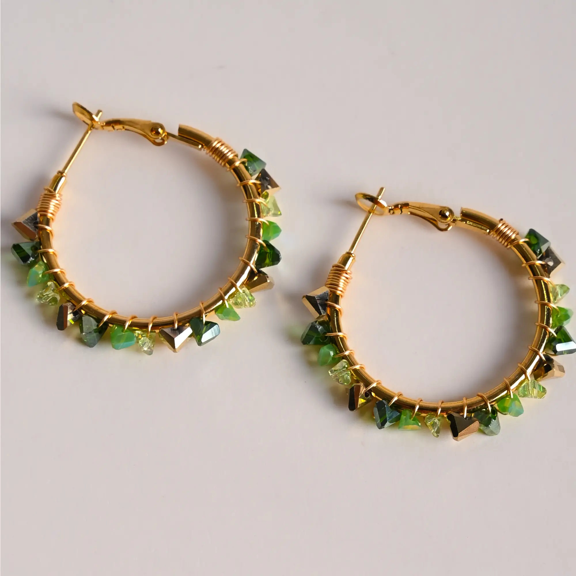 Green Stone Earring - Hover