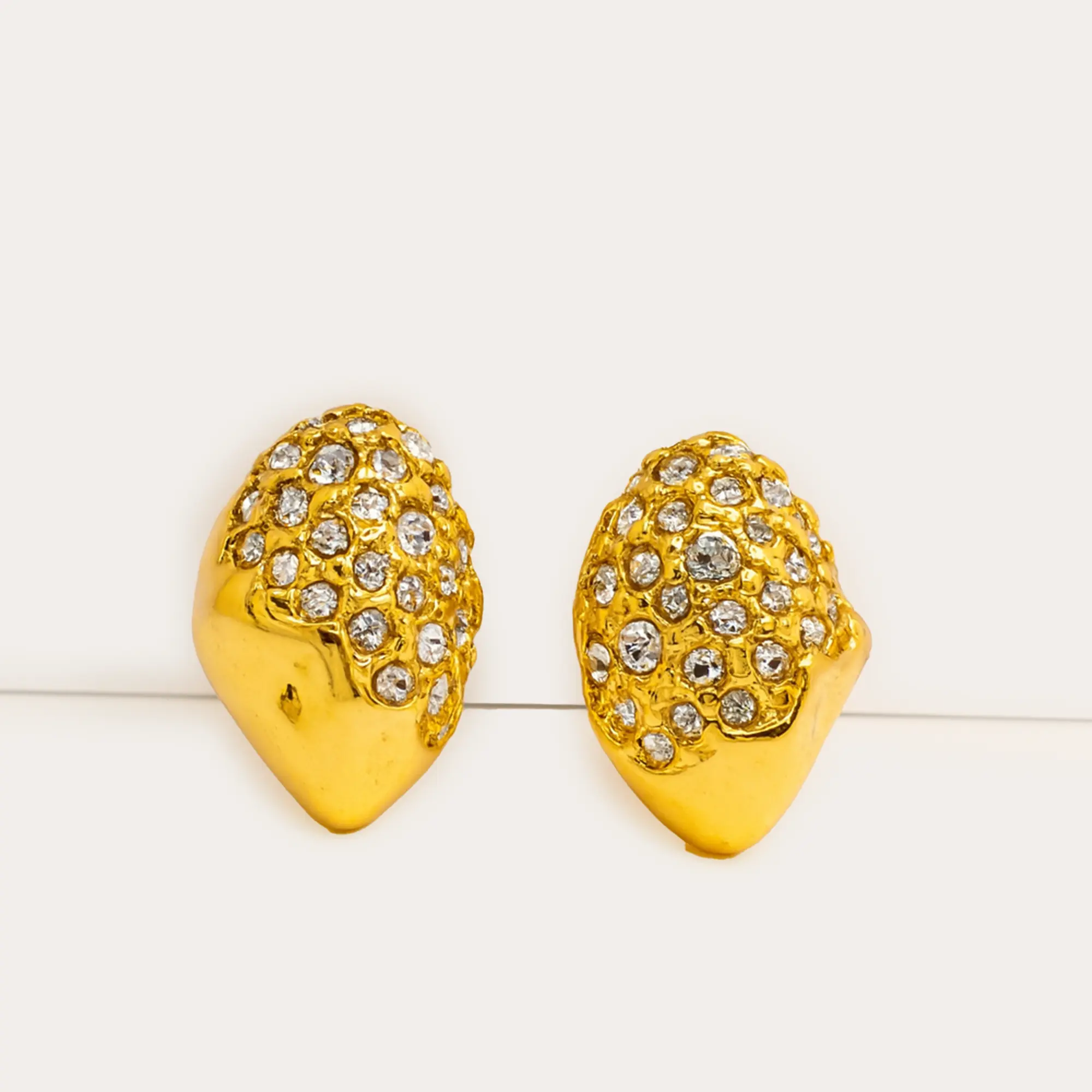 Sparkling Oval Dome Studs - Main