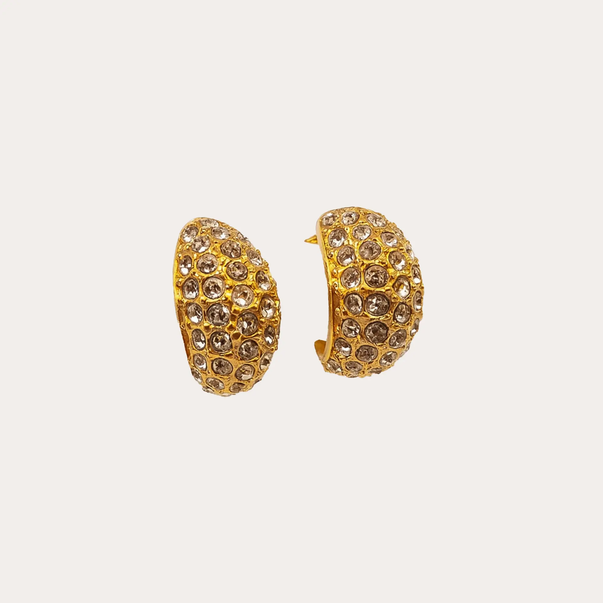 Sparkling Half-Moon Hoops