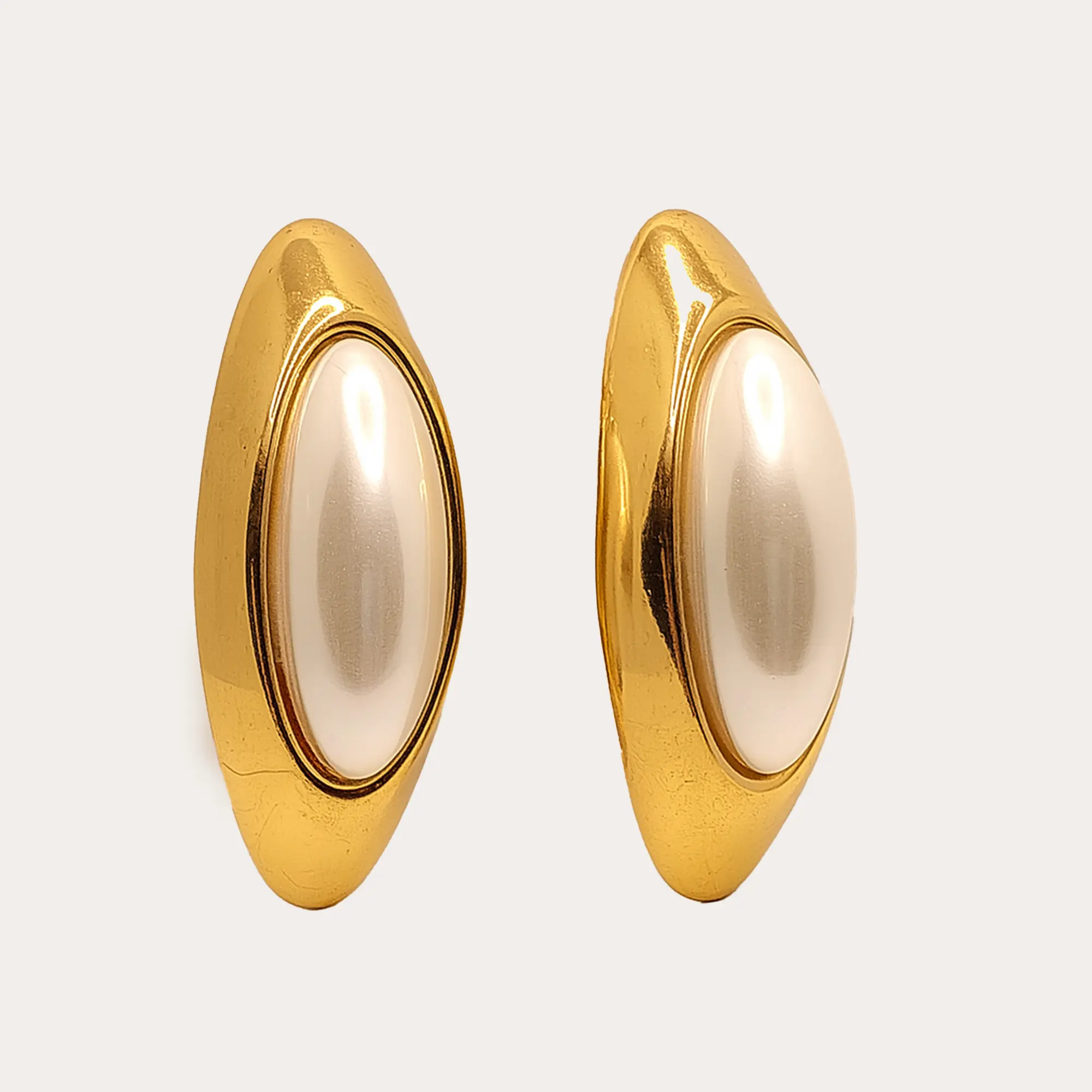 Oval Inlay Hoops, Modern Capsule Hoops - Main